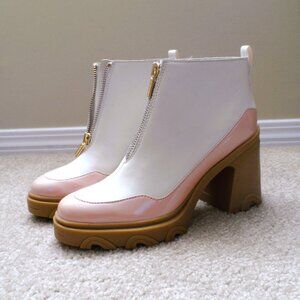 Sorel - Brex Boot Heel Waterproof Genuine  Leather Chelsea Chunky Boots- size 9